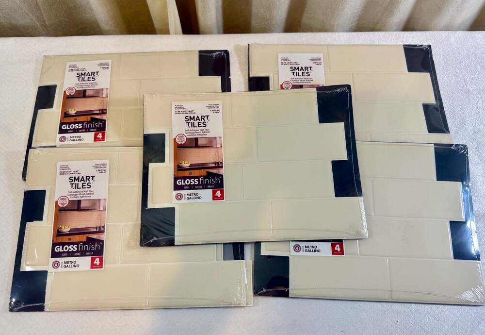 Smart Tiles Metro Gallino Self-Adhesive Wall Tiles, FIVE 4 Packs